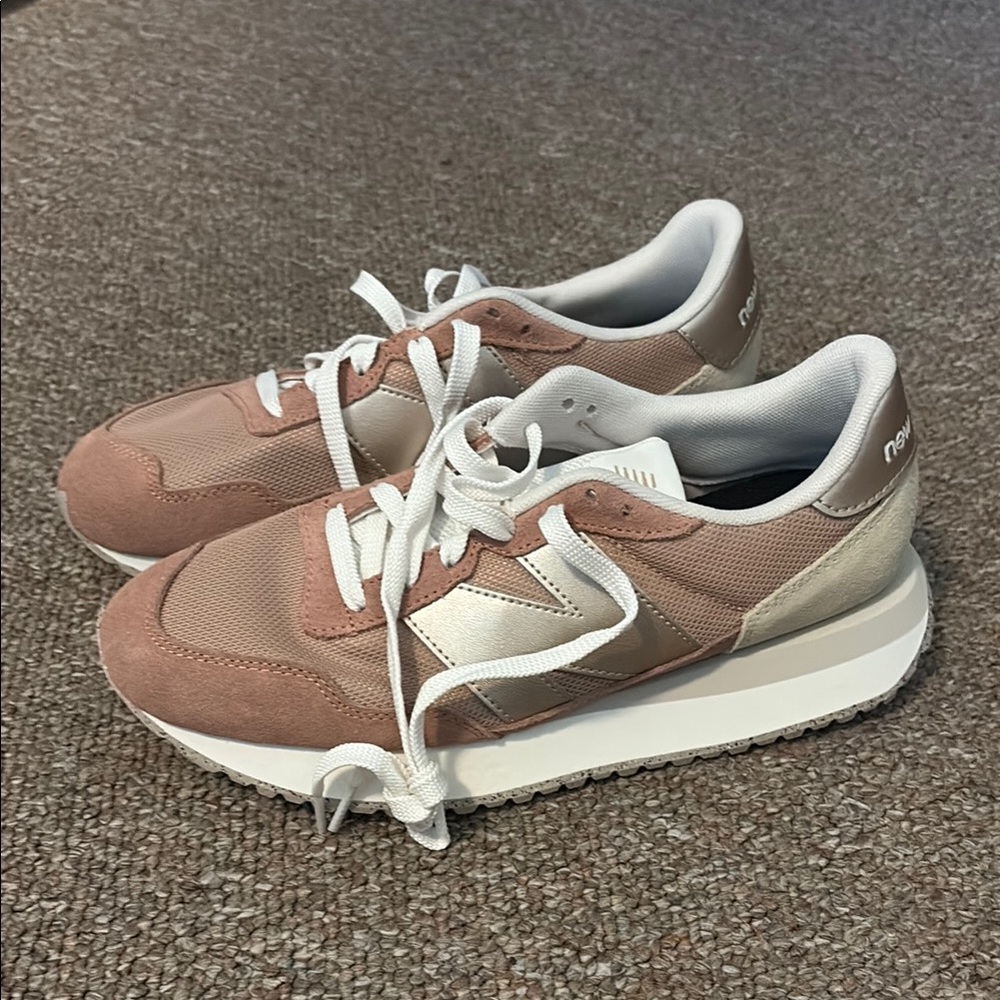 New Balance copper/silver 237 sneakers